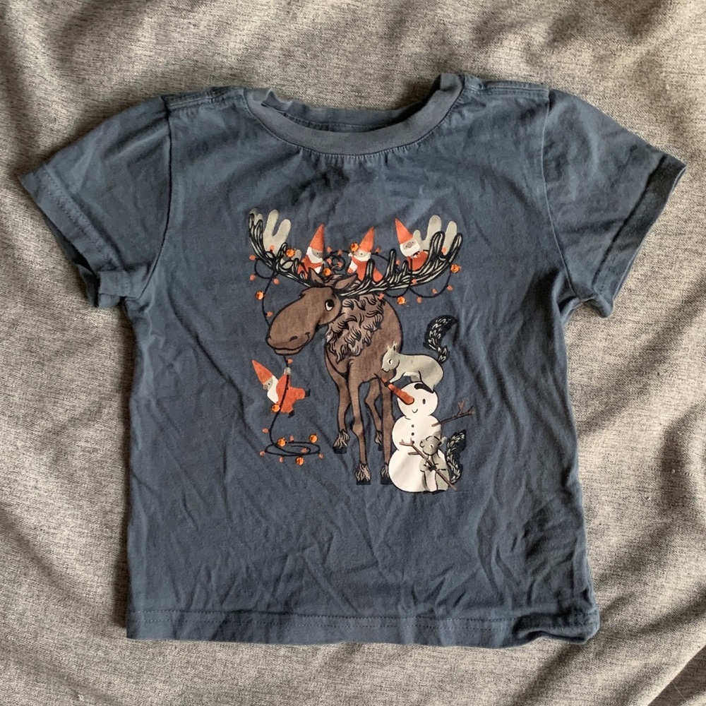 Jarvis Archer Graphic Winter Moose T-Shirt - 3T